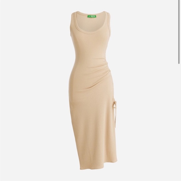 Ruched midi dress in vintage rib - Picture 2 of 6